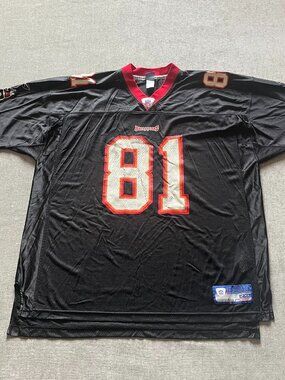 Vintage Tim Brown Tampa Bay Buccaneers Reebok Jersey Adult 2XL Black NFL XXL